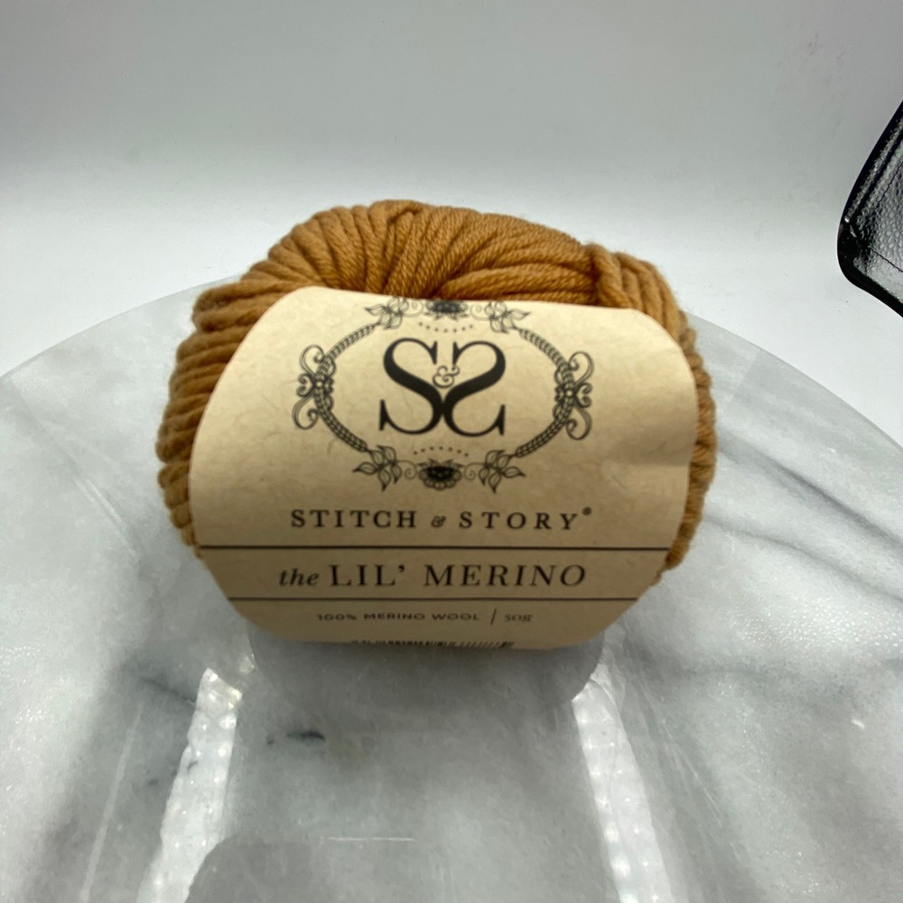 Stitch & Story The Lil' Merino Wool Yarn 50g Tan Shade 505 Lot 7018 Aran Worsted